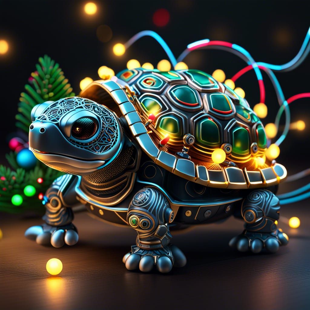 Christmas turtle  by @Aia