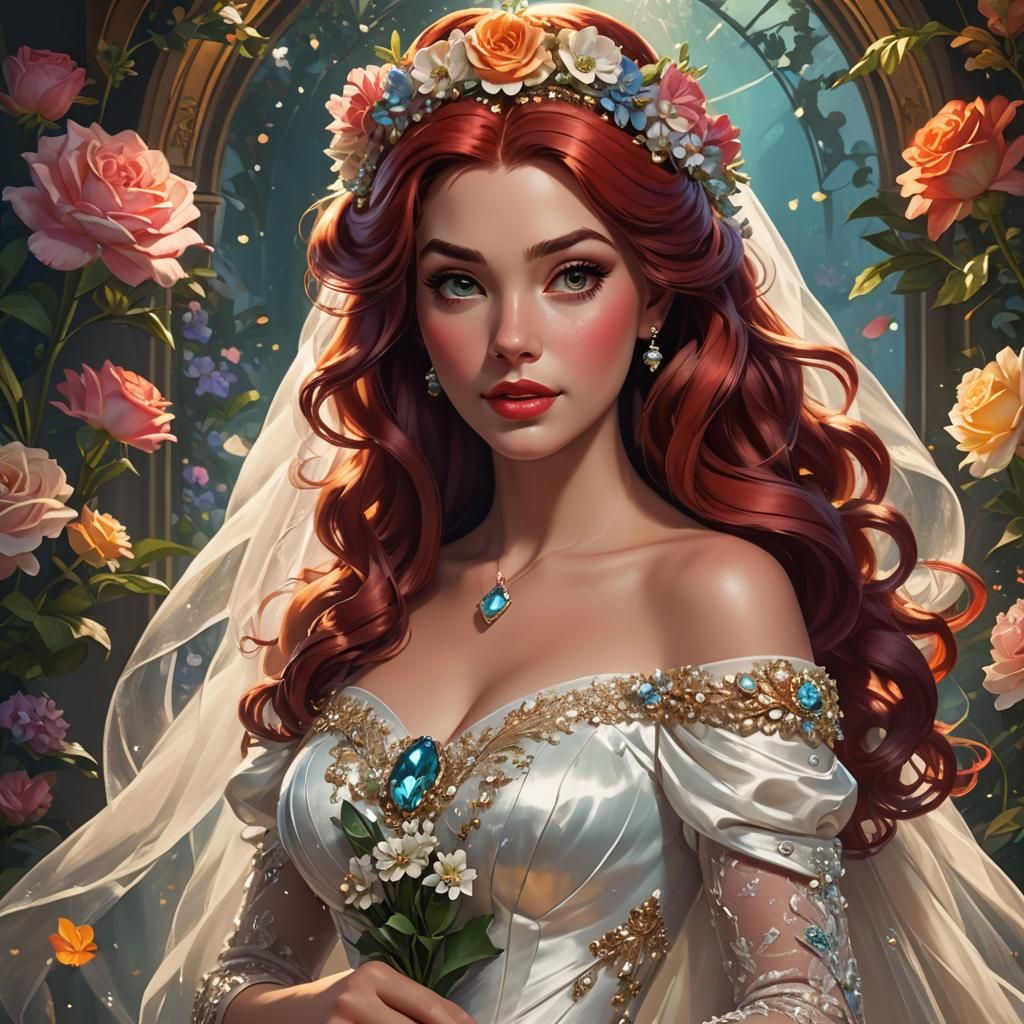 Ariel as a beautiful bride 👰‍♀️