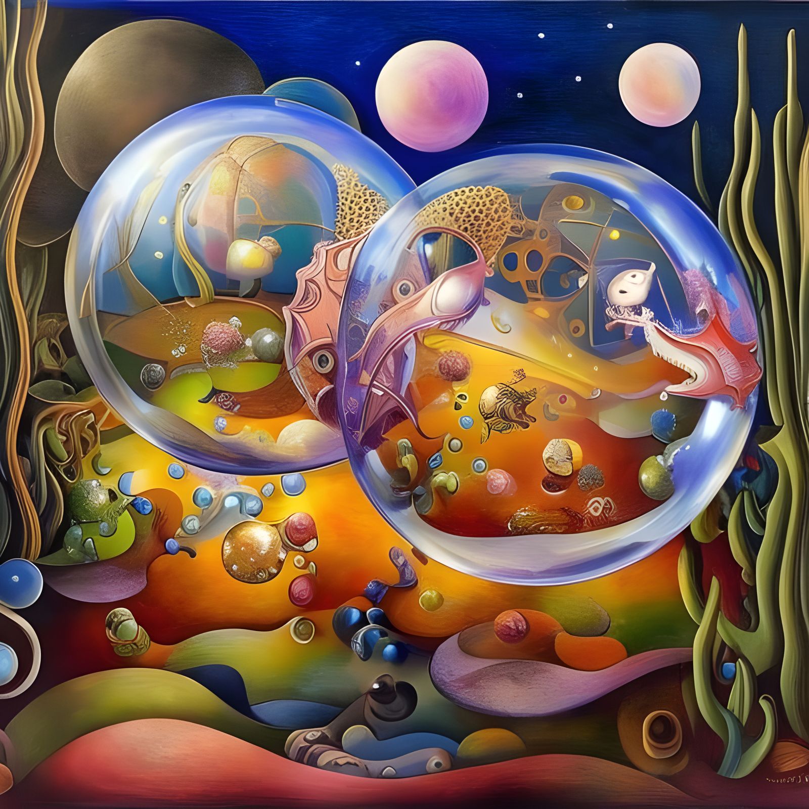 Deep Sea Explorers in Space AI Generated Artwork NightCafe Creator