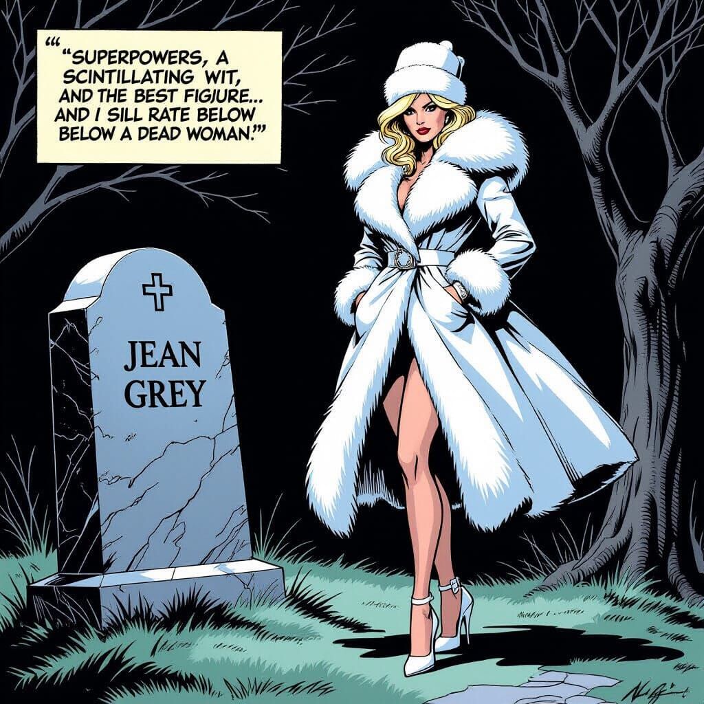 "Superpowers, a scintillating wit, and the best figure money can buy... and I still rate below a corpse!"