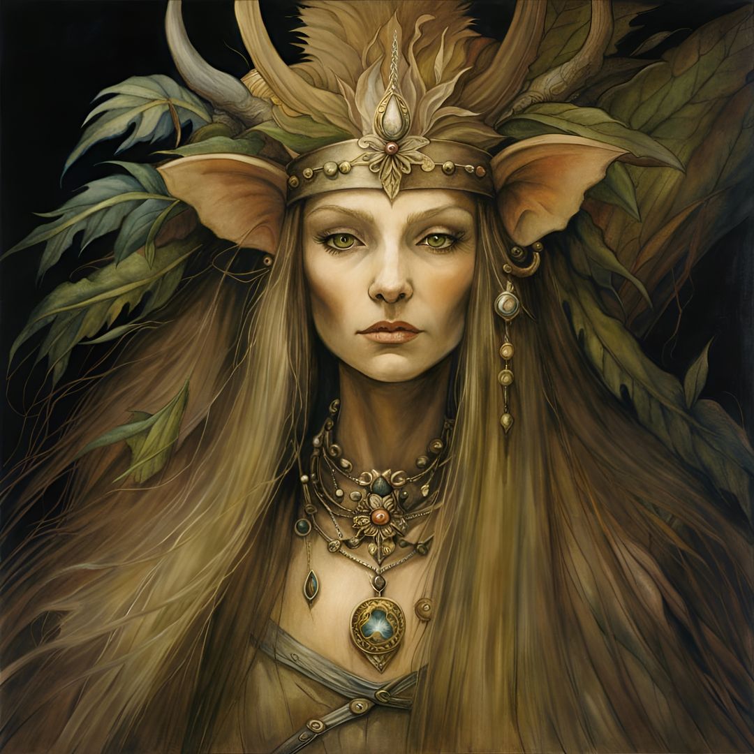 By Brian Froud , portrait of primal princess (SDXL Artist Study) - AI ...