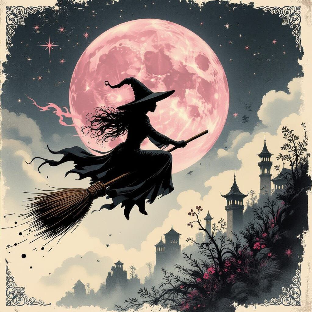 Pink moon   by @Lourse 