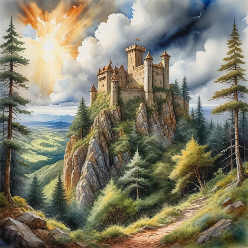 A medieval castle 