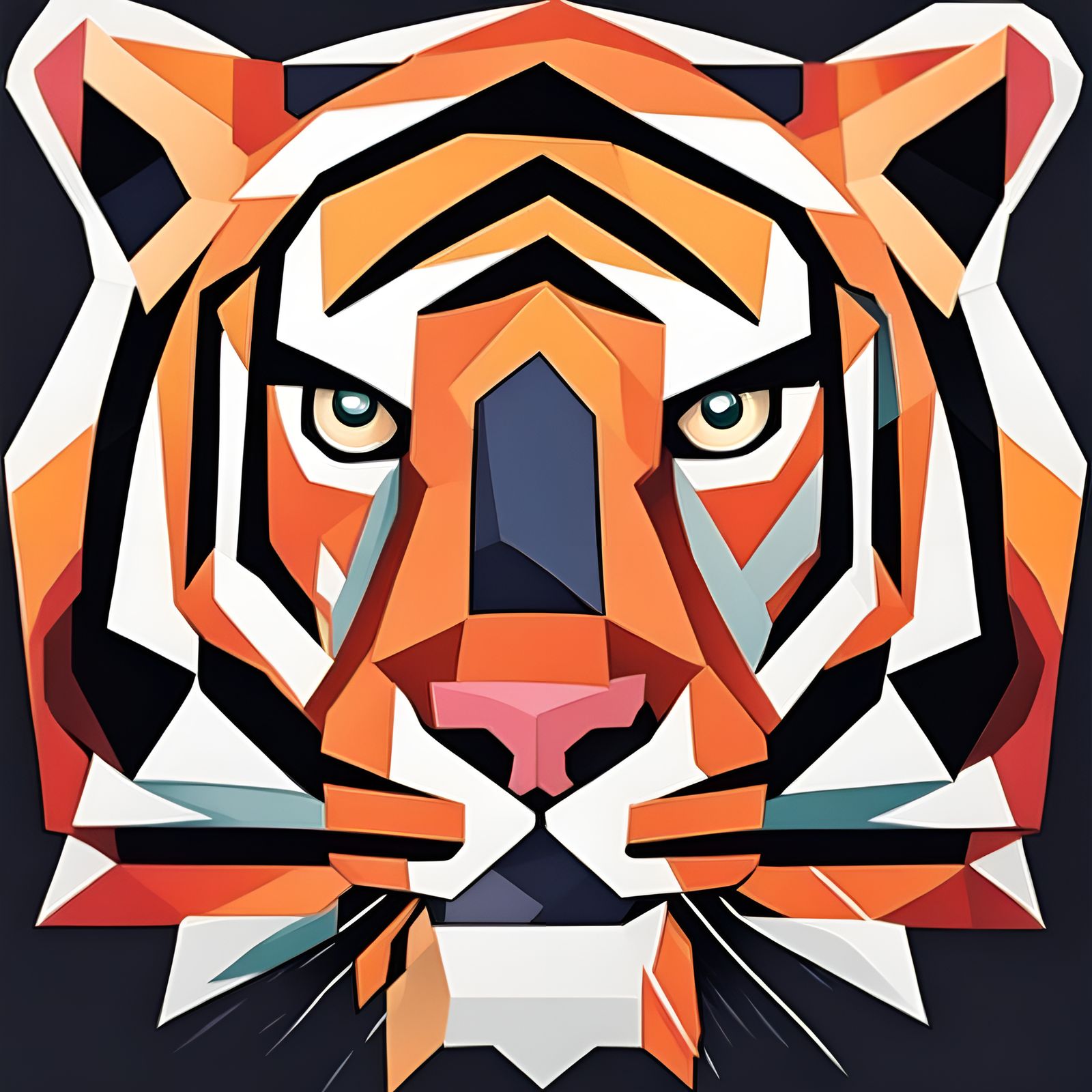 bad drawing of a tiger face - AI Generated Artwork - NightCafe Creator