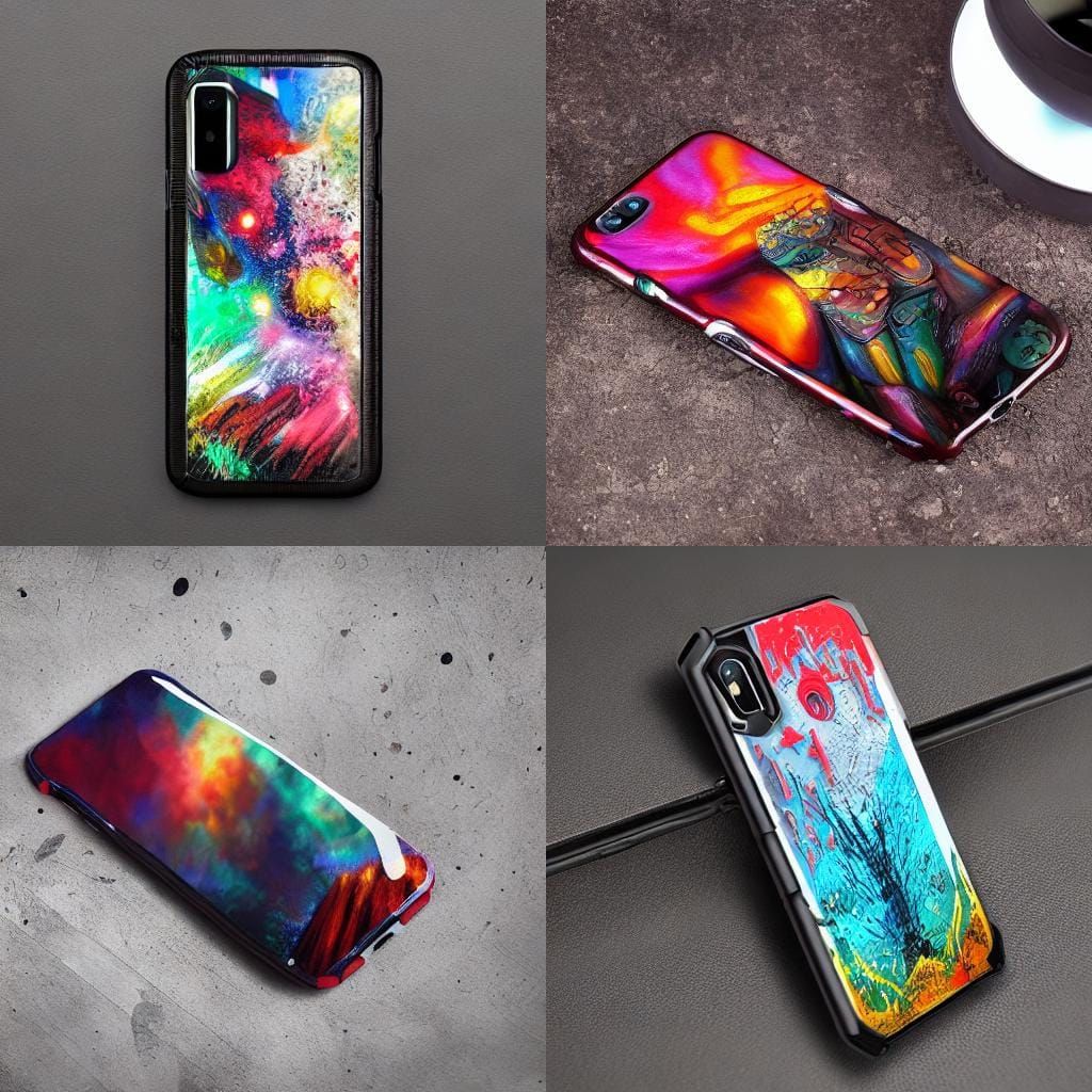 realistic phone case made out of steel. AI Generated Artwork