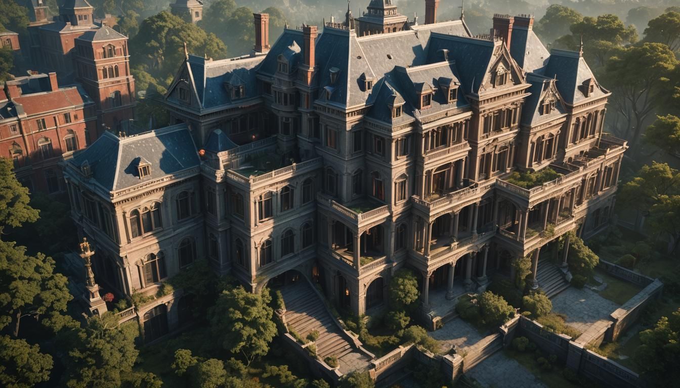 A mansion inspired by the spencer mansion on resident evil E...