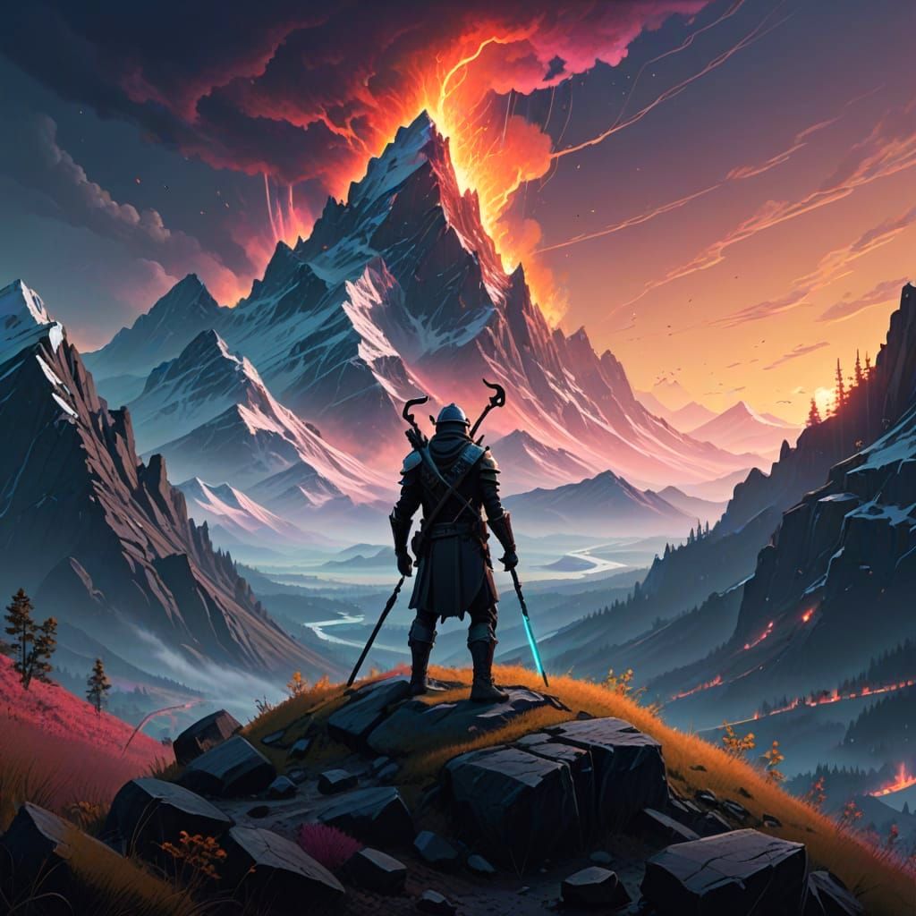 Golden Tiger Stares at Its Reflection in a Water Pool