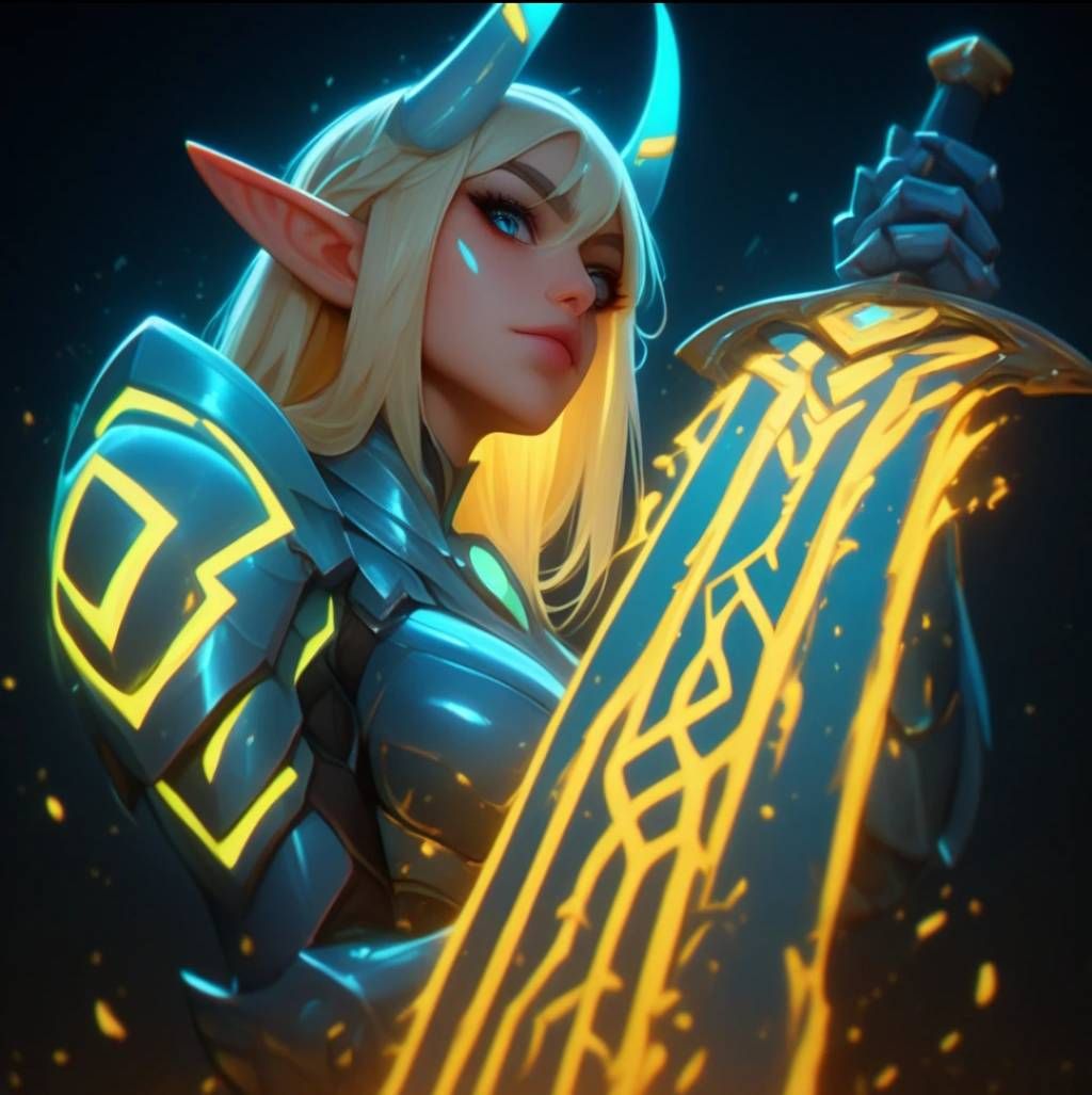 Elven Demon Girl Sword