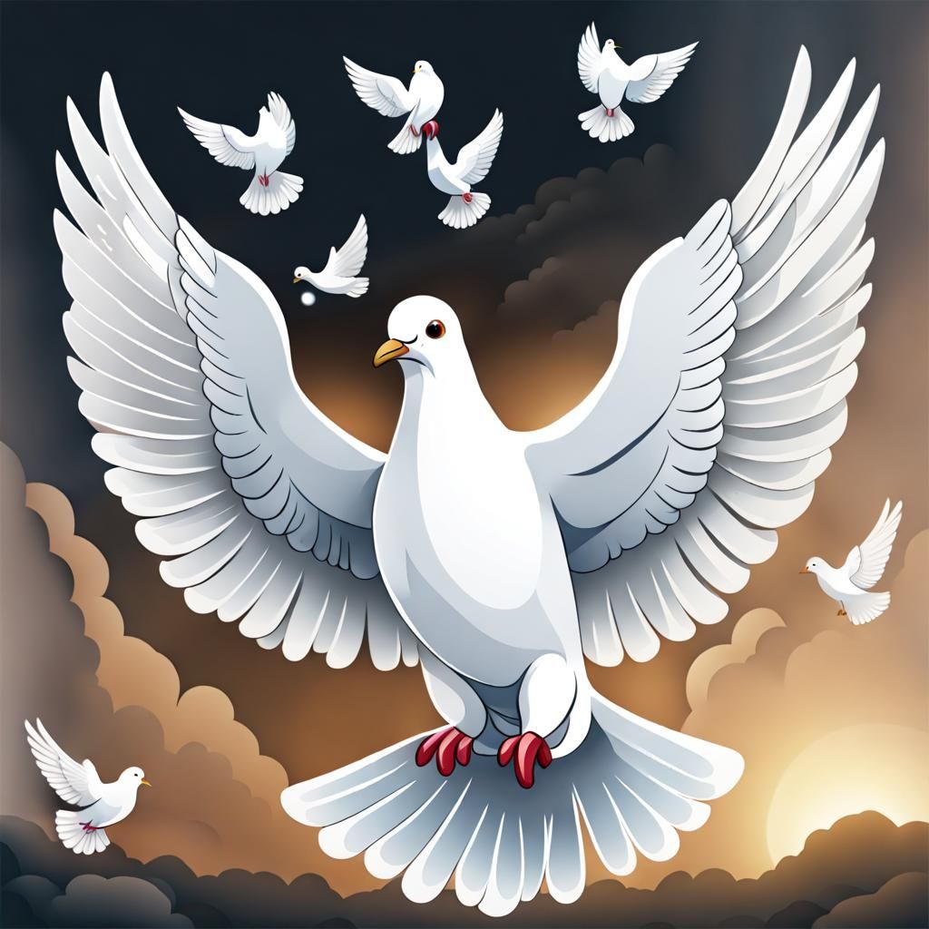 White dove of peace.