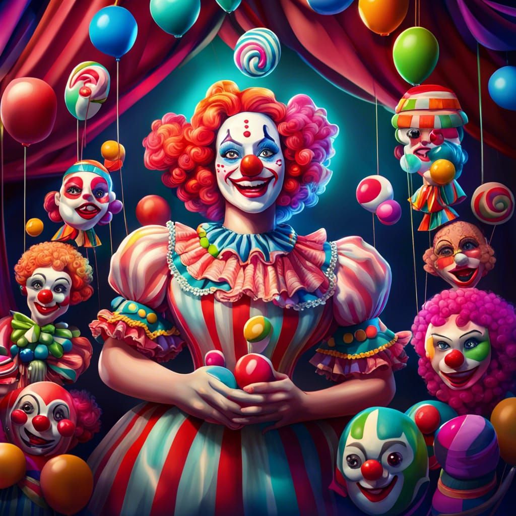 Candy Clown - AI Generated Artwork - NightCafe Creator