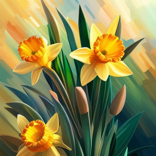 Daffodils - AI Generated Artwork - NightCafe Creator