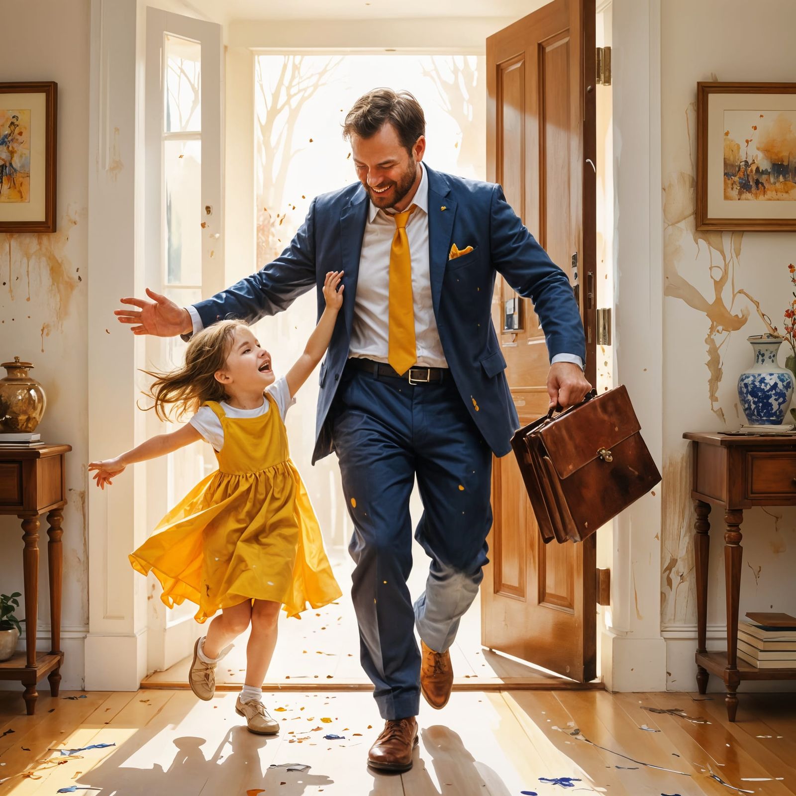 “Daddy’s home!”   by @Mike Ritchie