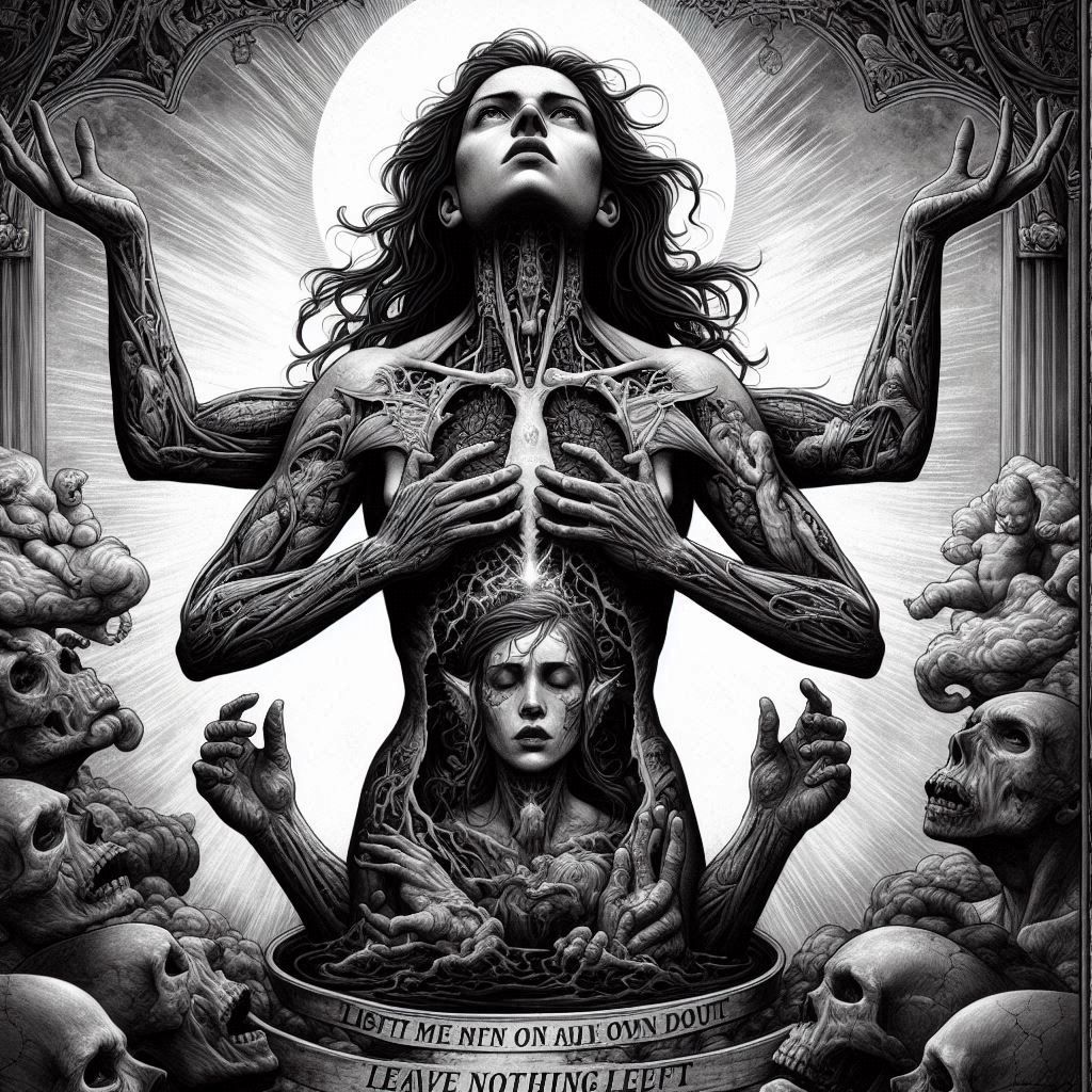 Lift, oh lift me out,
Of my own skin,
Of all my doubt Oh,
and take, take from me,
Leave nothing left,
Take everythin...