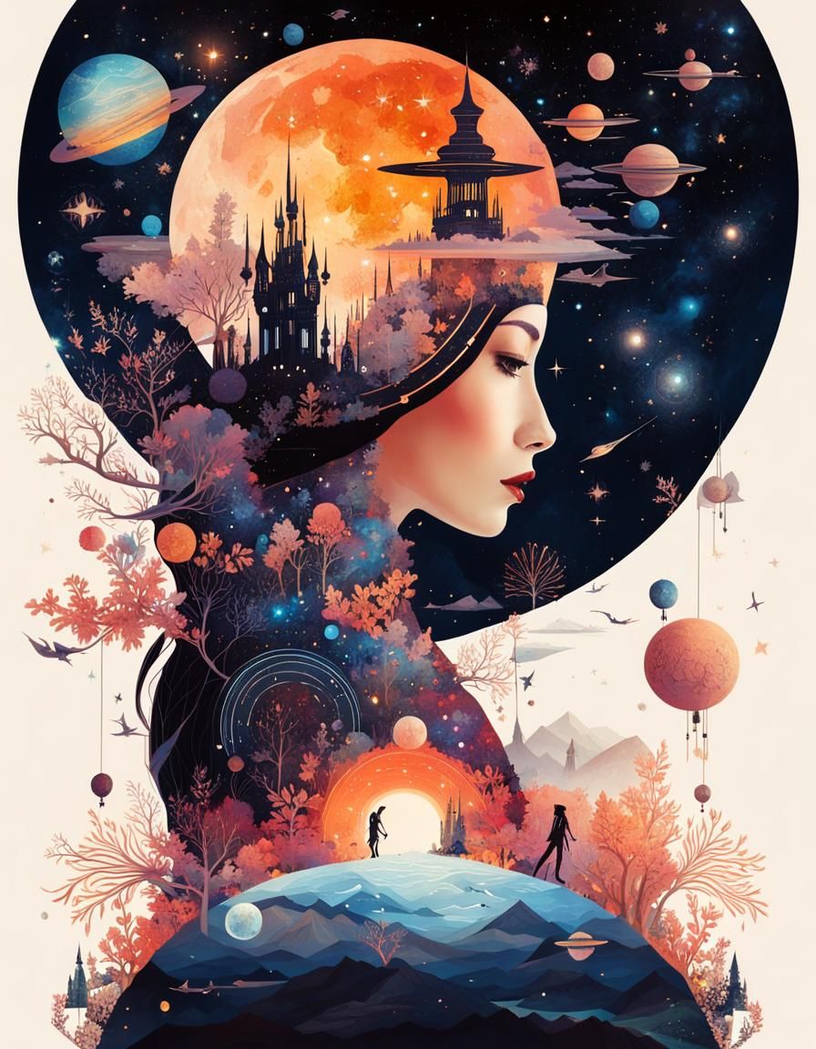 Portrait. I am the moon  by @OneMich01