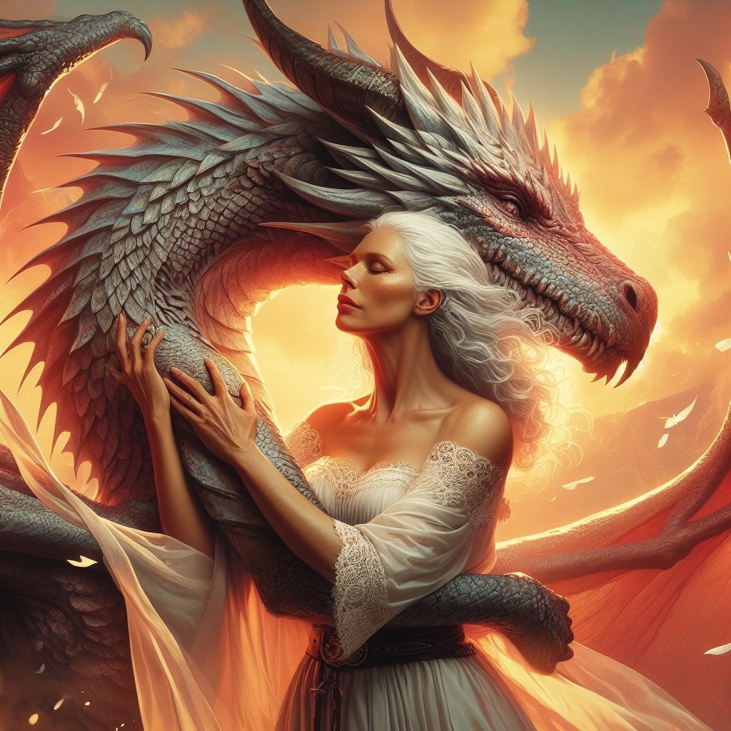 Woman  and Dragon