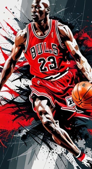 Michael Jordan #23 - Chicago Bulls Basket Team  by @StormySeaSailor