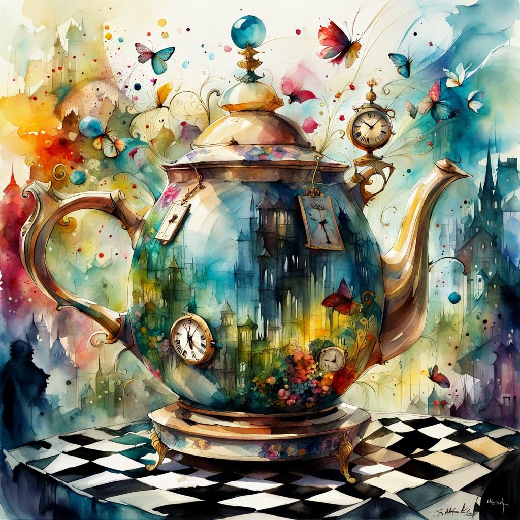 Teapot dream sequence AI Generated Artwork NightCafe Creator