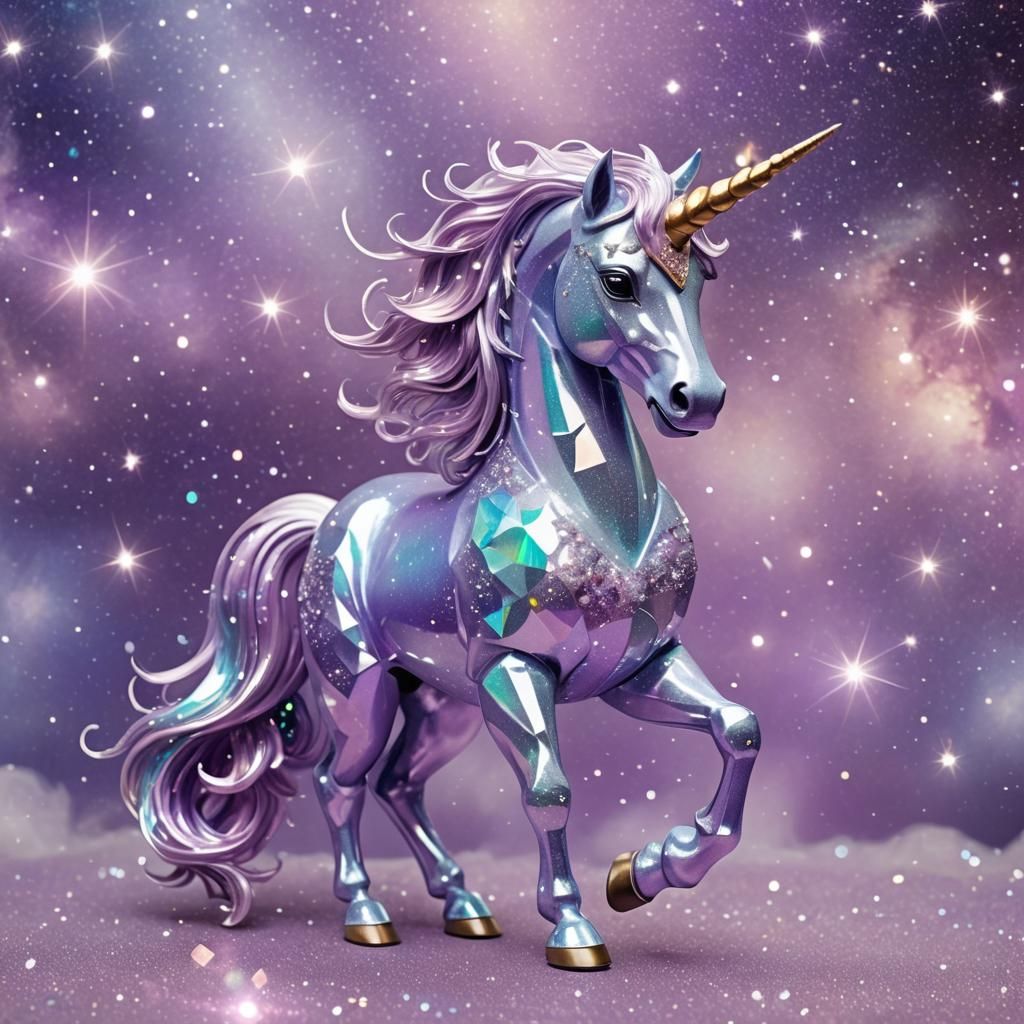 Lilic gemstone unicorn