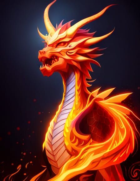 Fire Dragon - AI Generated Artwork - NightCafe Creator