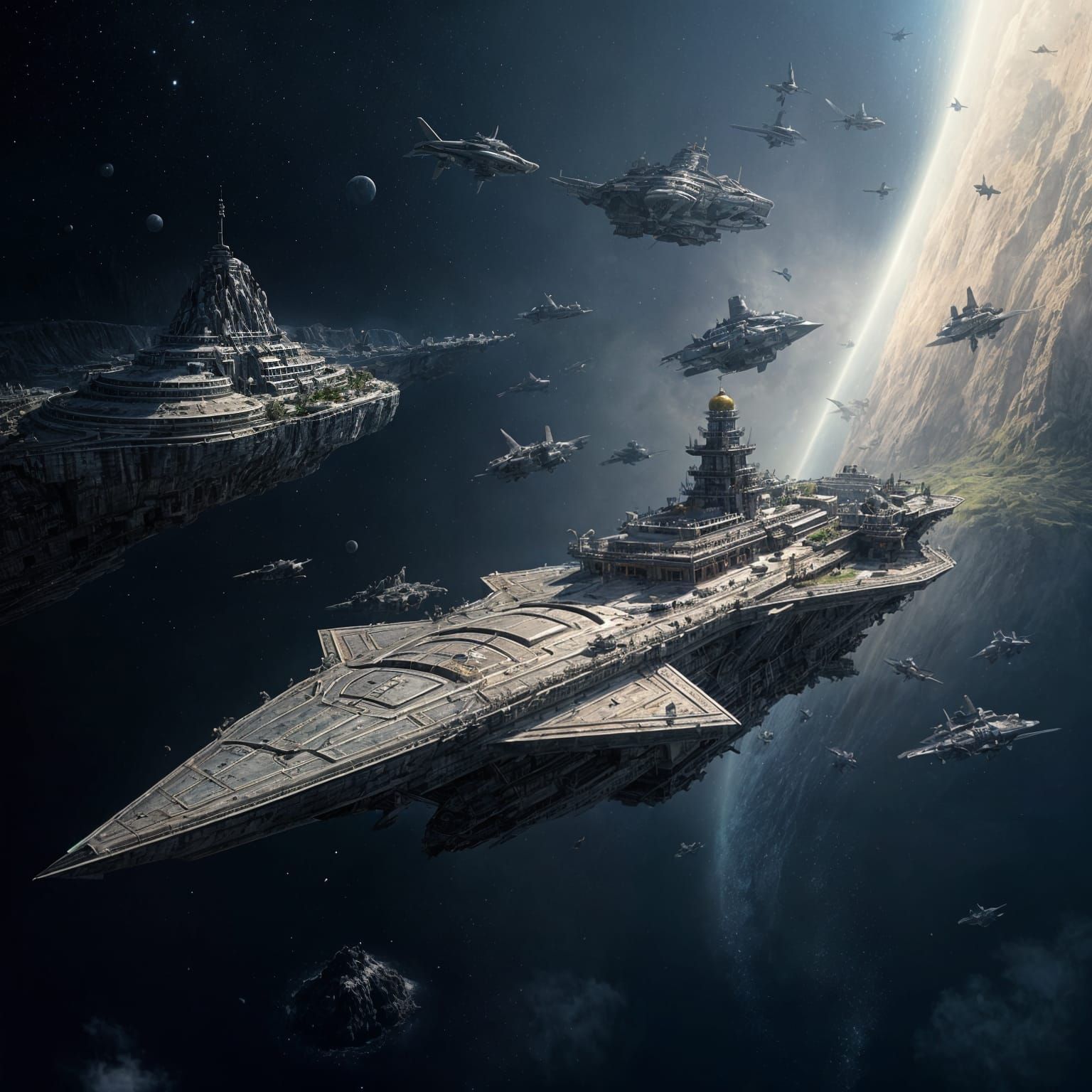 Earth Fleet Destroyed by Three-Body Droplets in Space