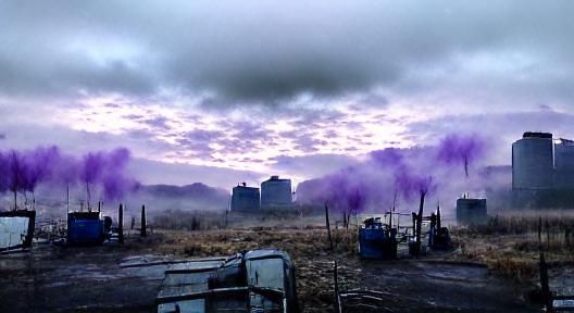 Violet grey post-apocalyptic morning #film
