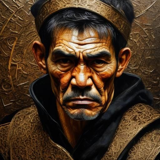 <lora:Filigree Oil Sfumato:1.0> young boxer, portrait oil painting, chiaroscuro lighting, puzzled expression on his wrinkled face, kind eyes...