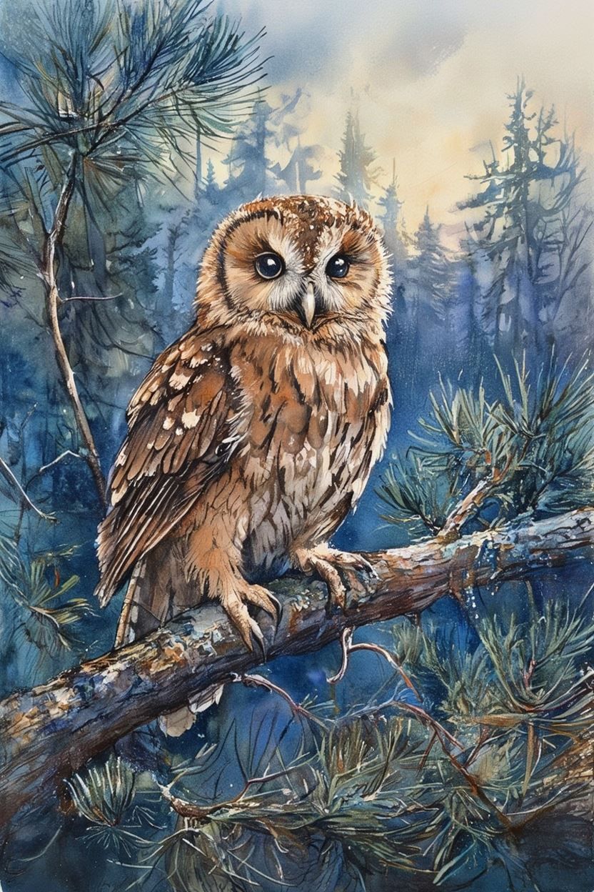 The Owl in the Pinewood