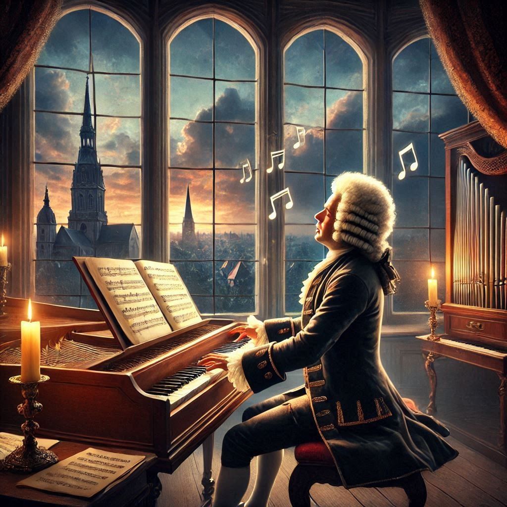 "J.S. Bach in His Study"