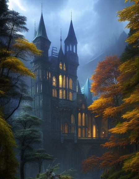 Spooky cathedral with large windows - AI Generated Artwork - NightCafe ...