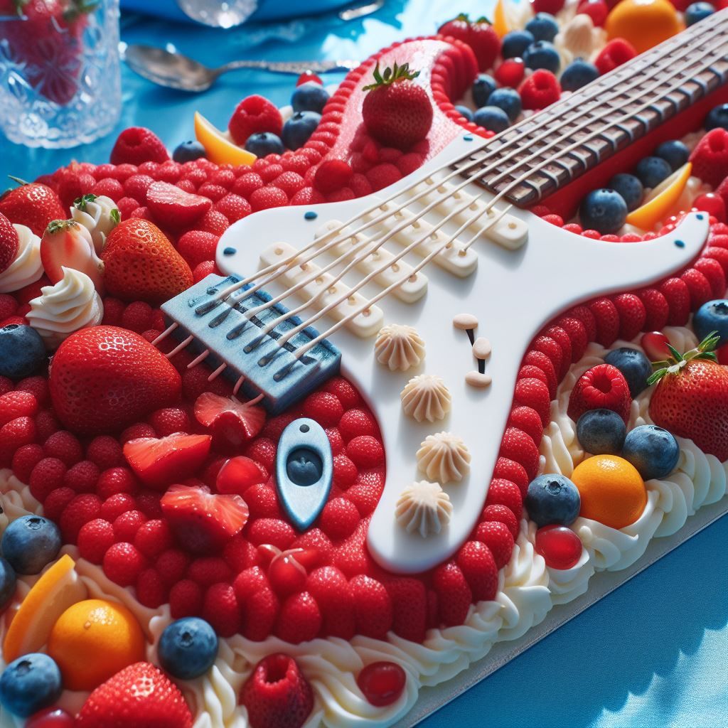 Guitar fruit cake