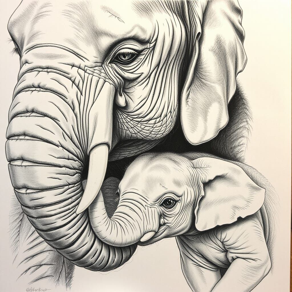 Trunk to trunk. Heart to heart. The wild has its lullabies.