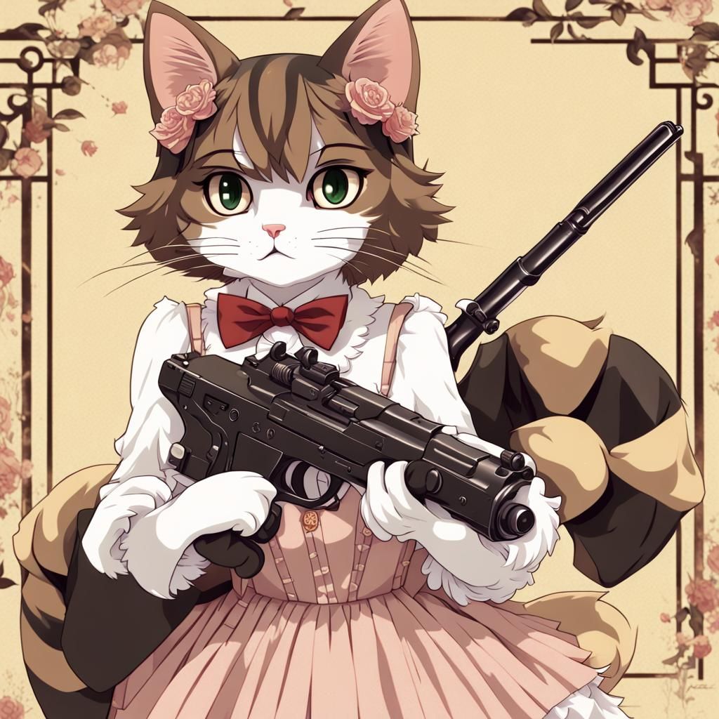Yet ANOTHER cat with a gun, specifically Lilli