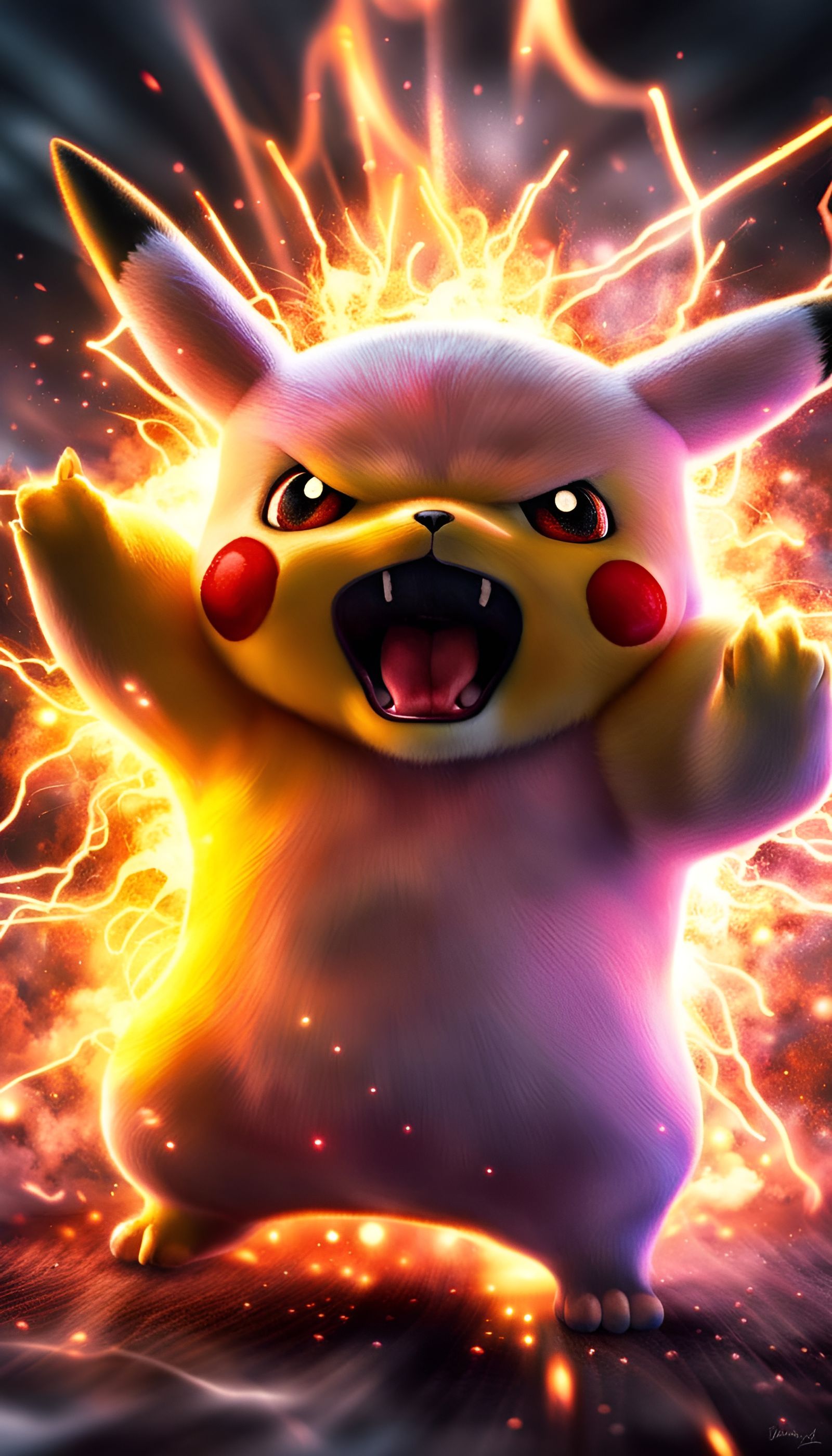 Angry Fierce Slayer Pikachu - Ai Generated Artwork - Nightcafe Creator