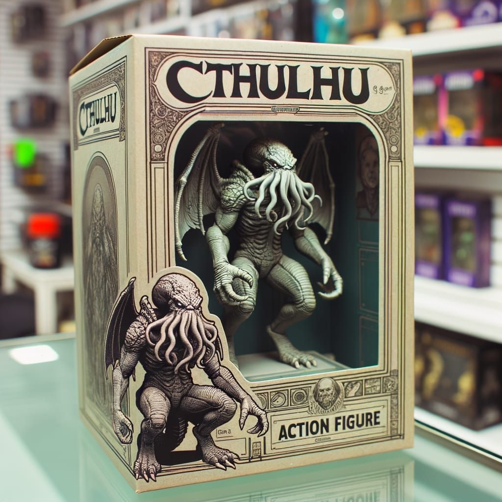 Cthulu action figure  by @Dawn_Day_Dreamer