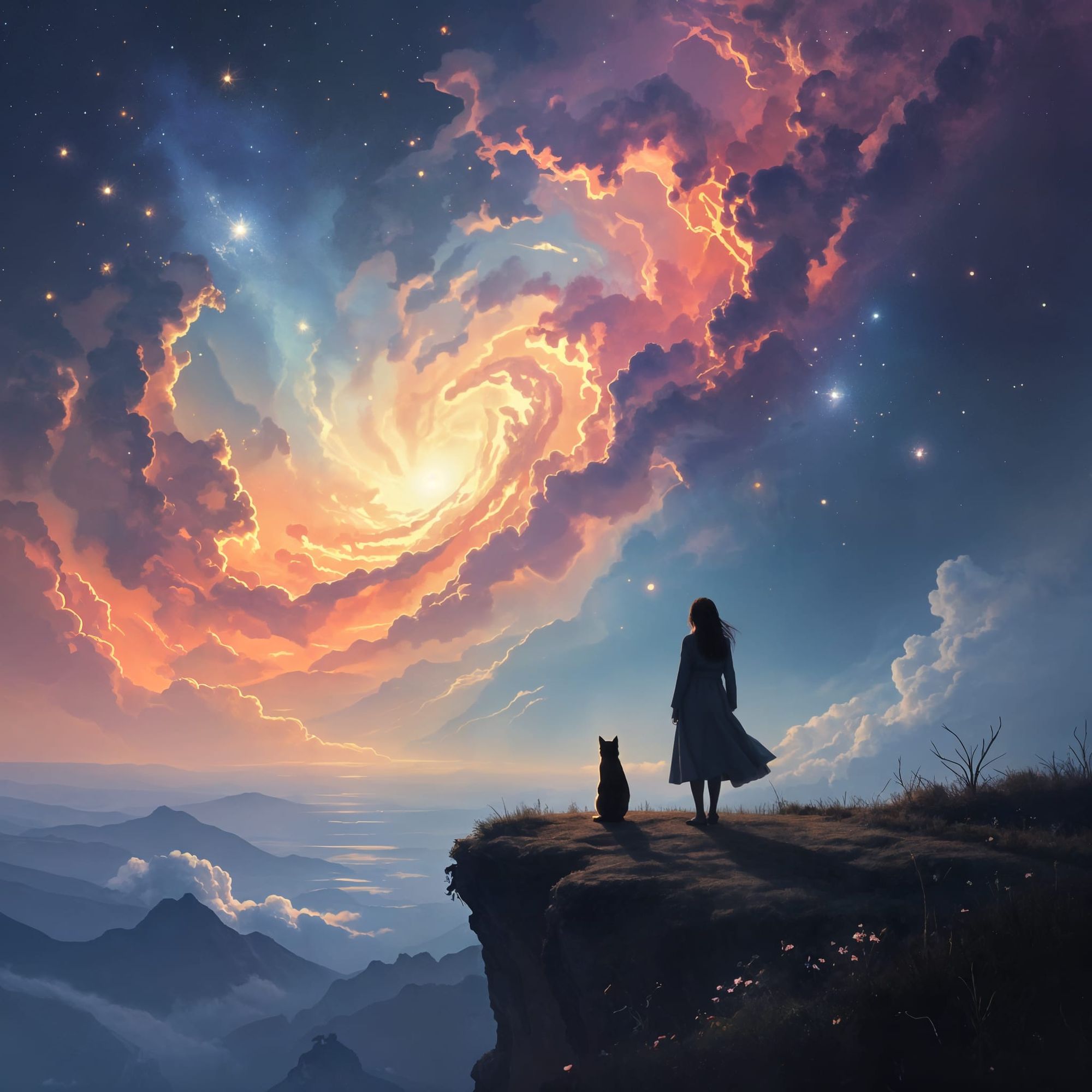 Ten billion years away from home: time travel by Quantum Entanglement places Olivette and White Cat on a world where, in the night sky, they see the birthing of the Laniakea Supercluster 