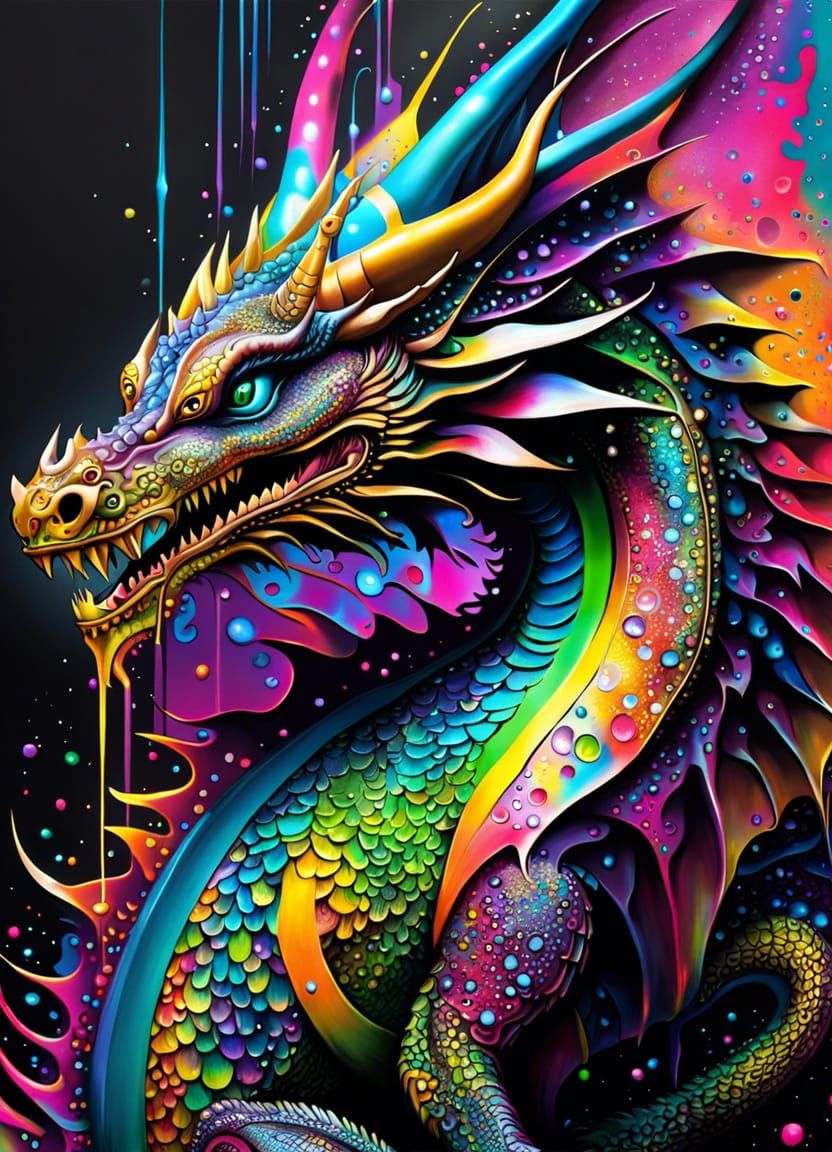 Painted Dragon 3 - AI Generated Artwork - NightCafe Creator