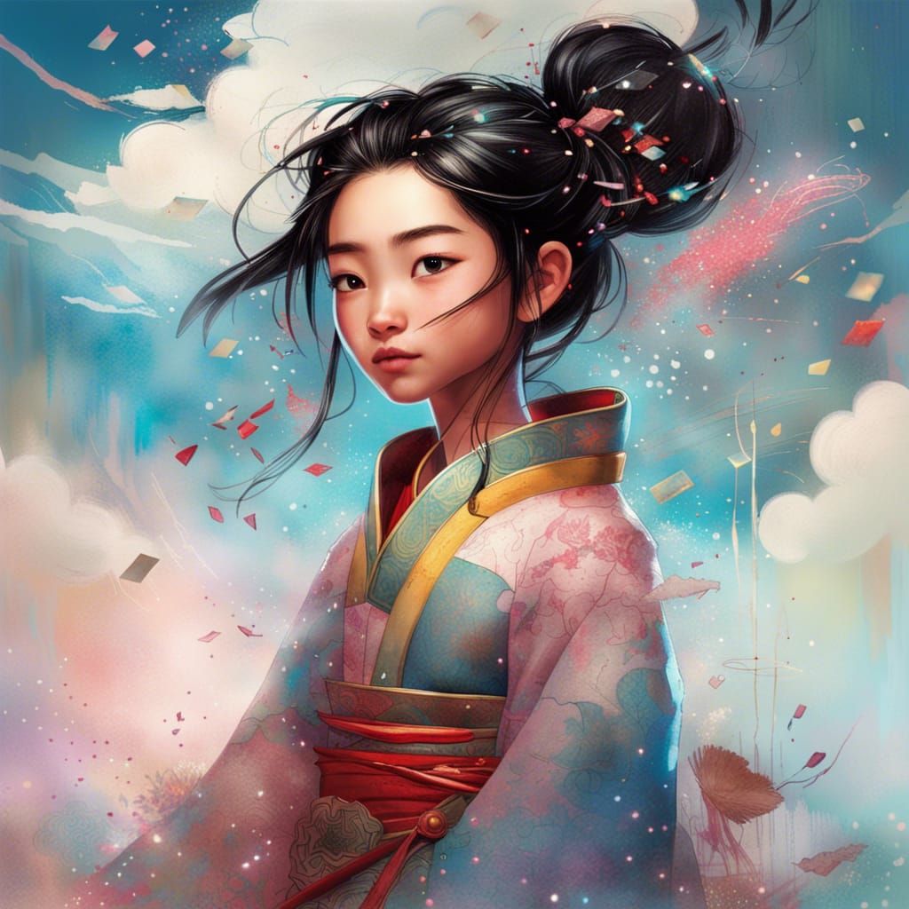 Portrait of an adorable mulan