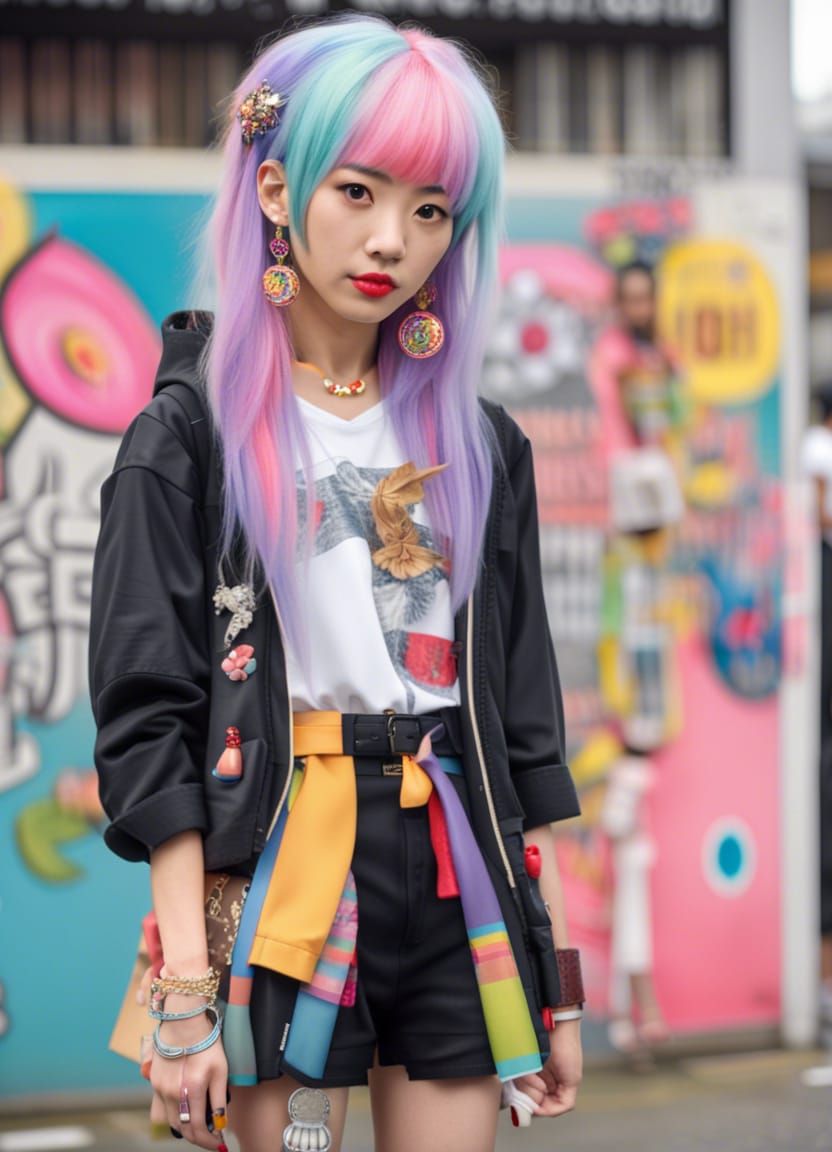 Harajuku Japanese Street Fashion 2 - AI Generated Artwork - NightCafe ...