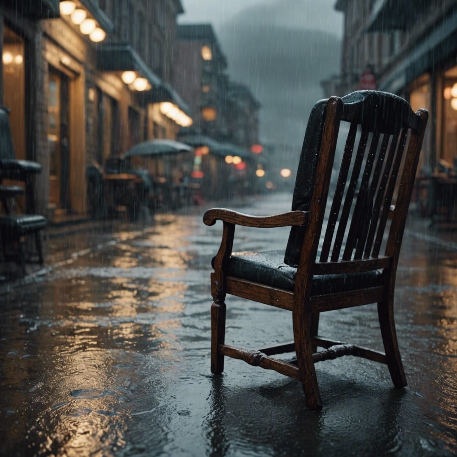 Chair in the Rain  by @CxK