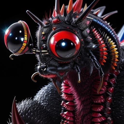 Low key wet dripping watercolor of a mischievous monster peaking around a corner with only one ugly eye visible and head slanted, around cor...