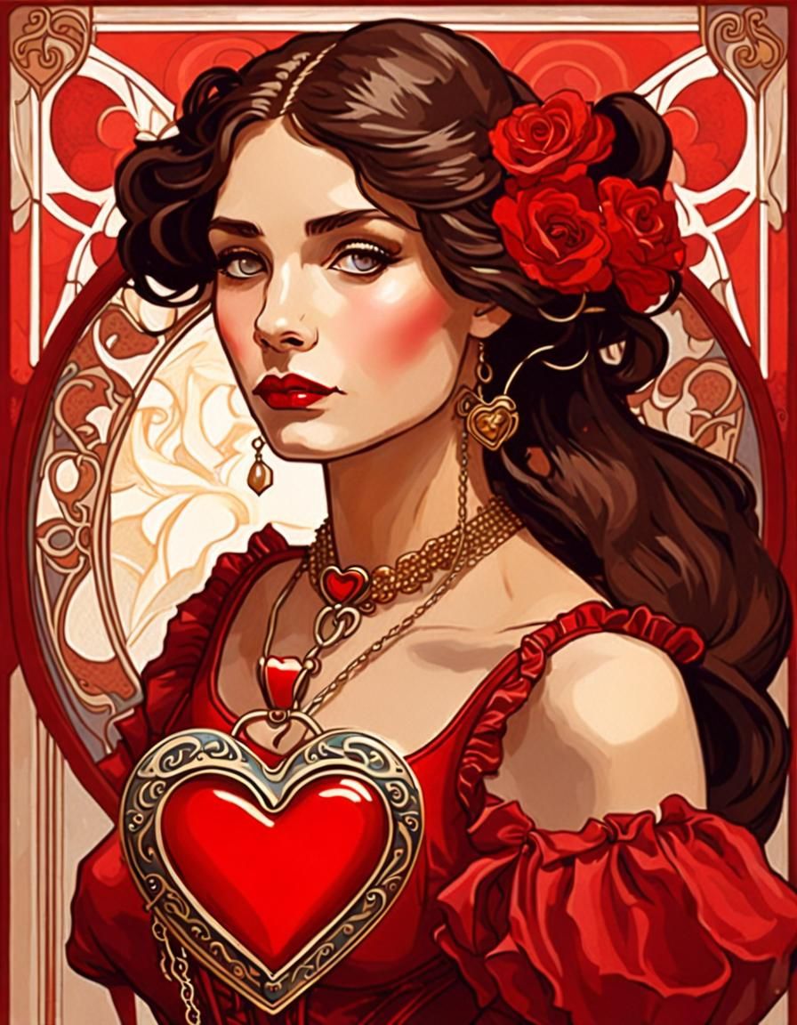 Lady in red
