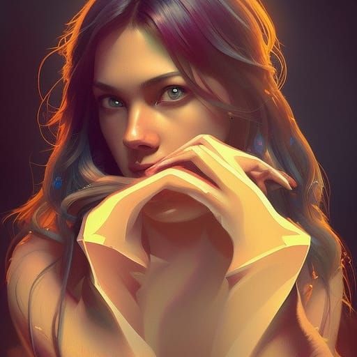 Detailed Lama Portrait in Trending Art Style