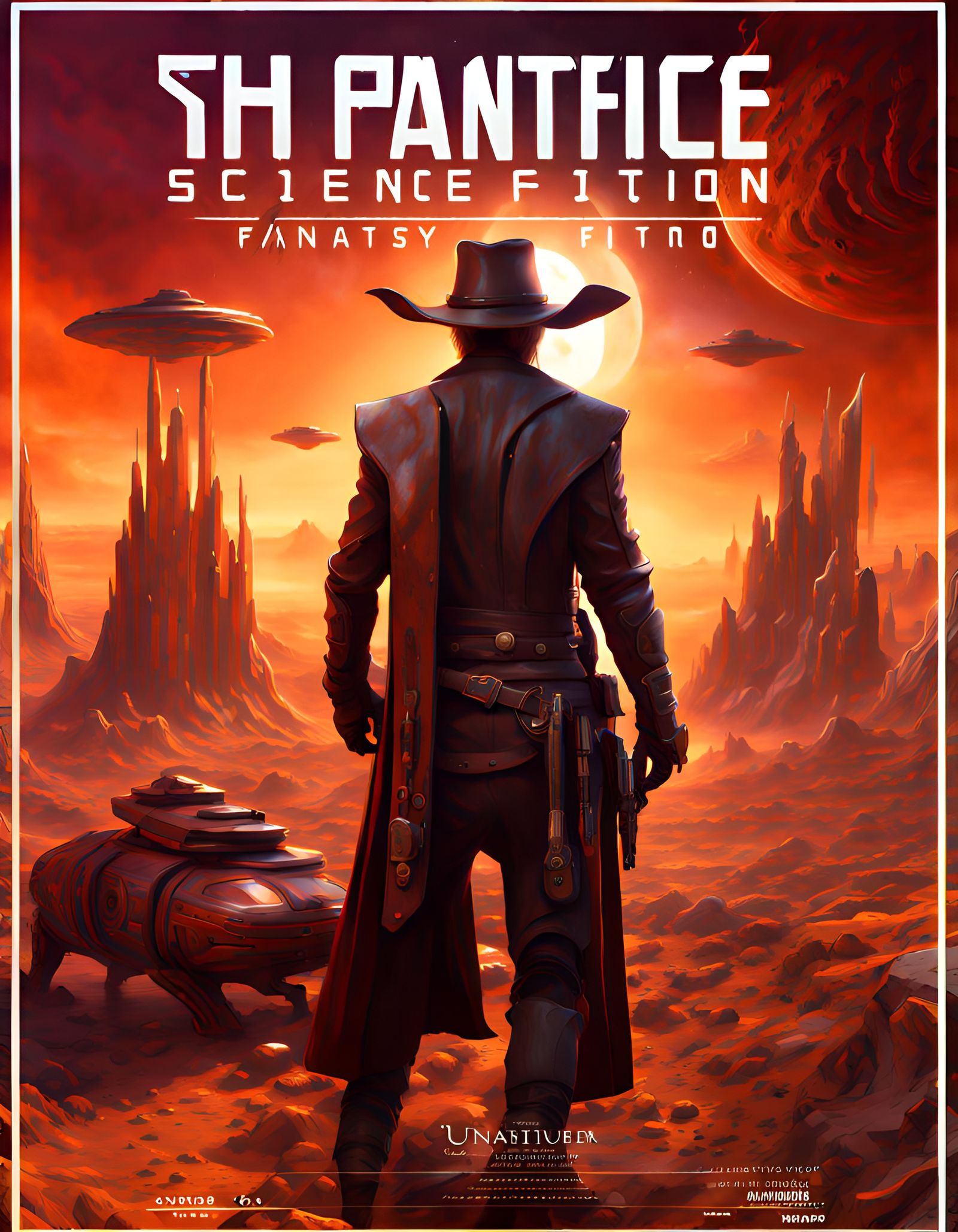 Sci Fi Western Action Movie Poster 2 Ai Generated Artwork