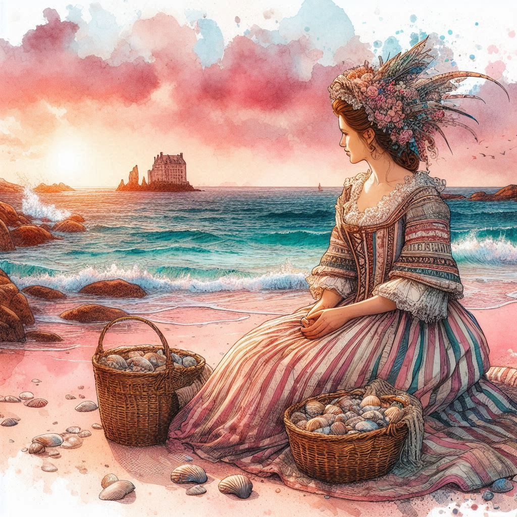 Breton shell fisherwoman