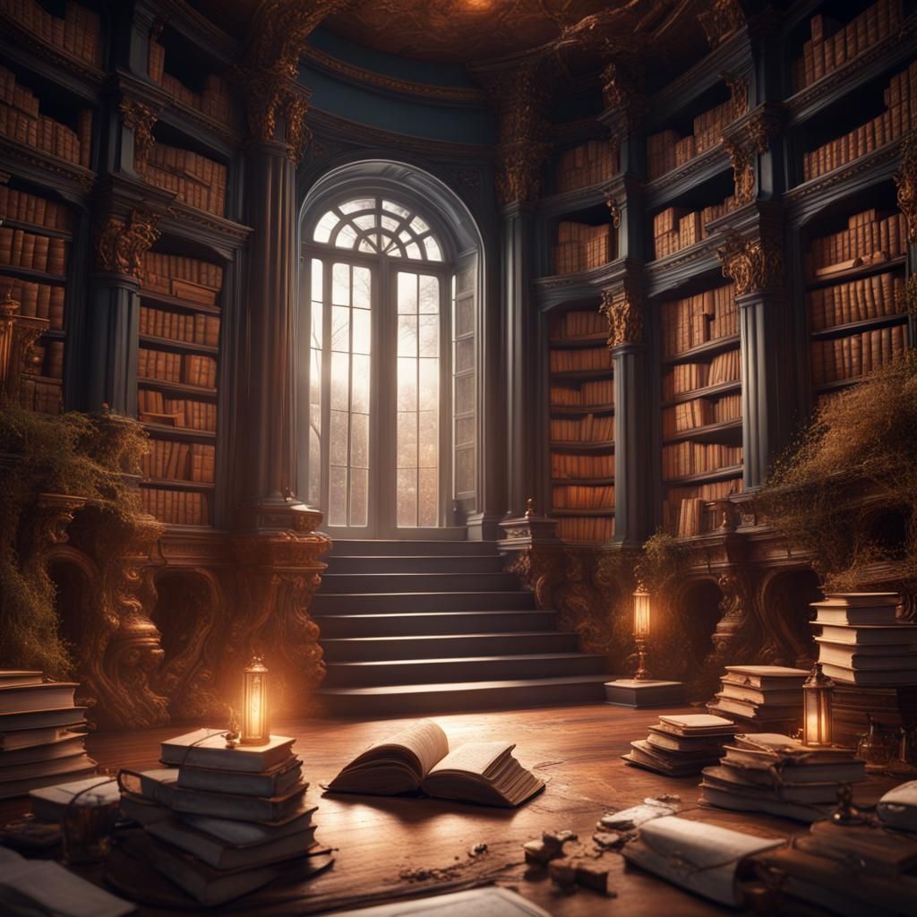 Books are portals to new worlds of imagination. - AI Generated Artwork ...