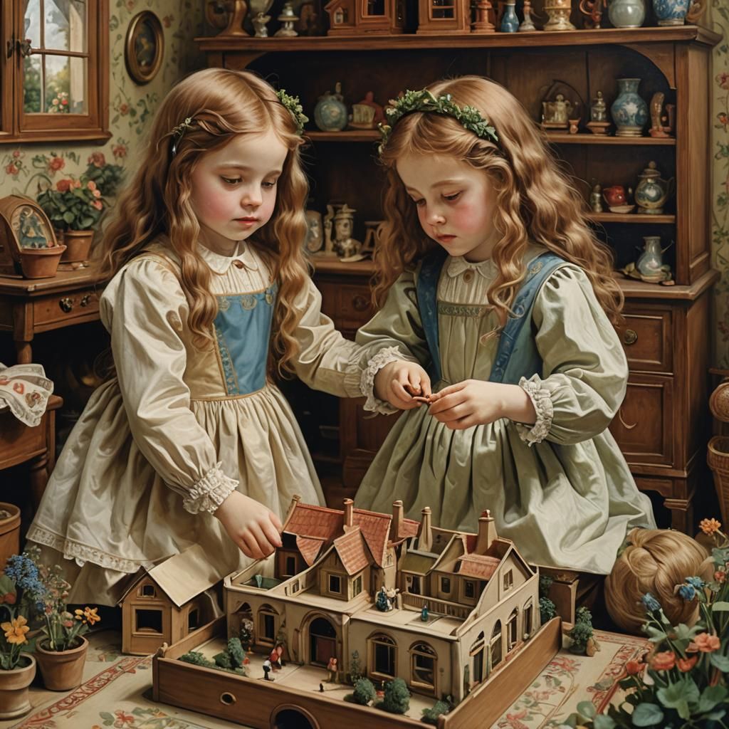 Sisters playing House
