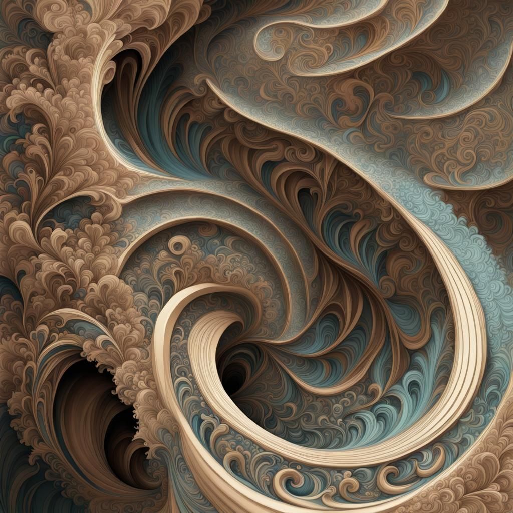 Rococo Swirls - AI Generated Artwork - NightCafe Creator