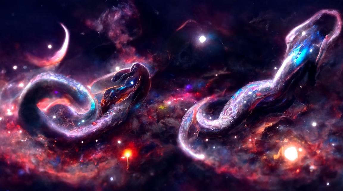 Celestial Serpents - AI Generated Artwork - NightCafe Creator