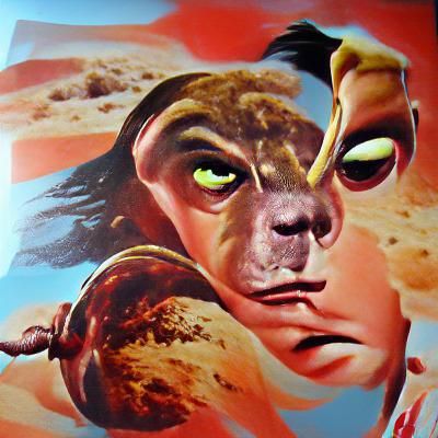 Monkey beast from the planet Jupiter