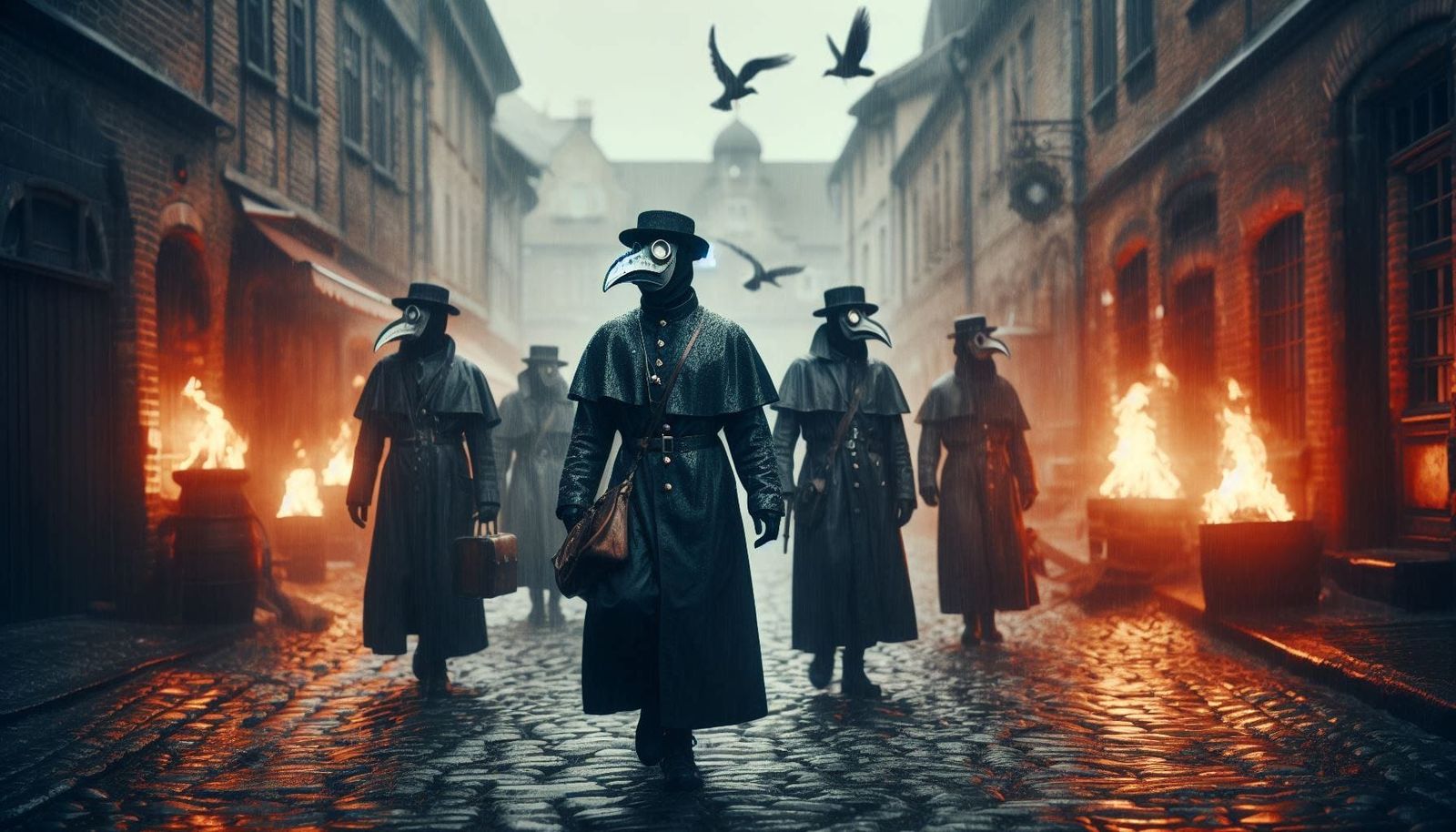 A group of Plague Doctors